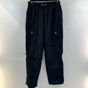 XXIII Men’s Black Parachute Pants – Size Small, Adjustable Drawstrings